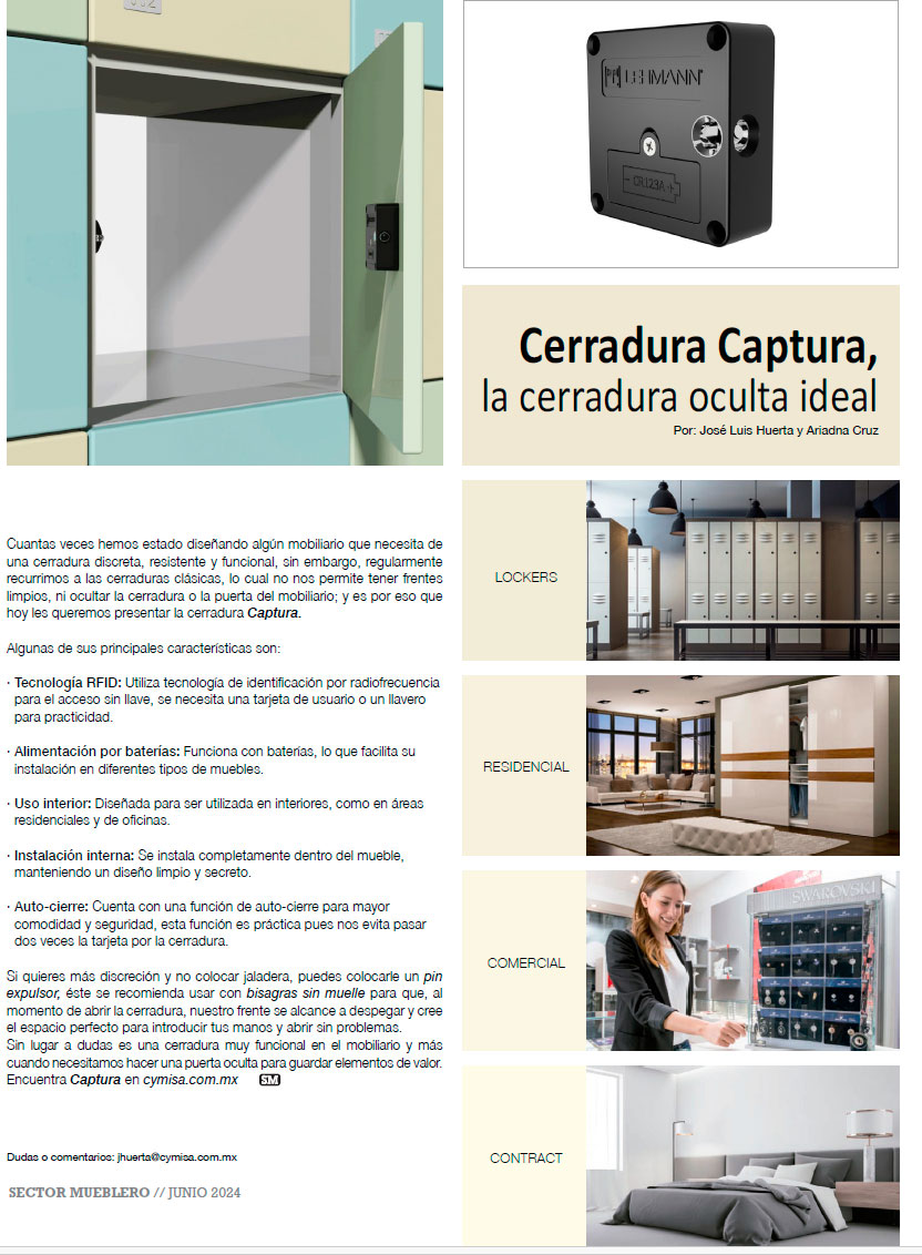 CERRADURA CAPTURA, LA CERRADURA OCULTA IDEAL 